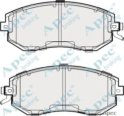 APEC BRAKING pad1868 -  Комплект тормозных колодок, дисковый тормоз